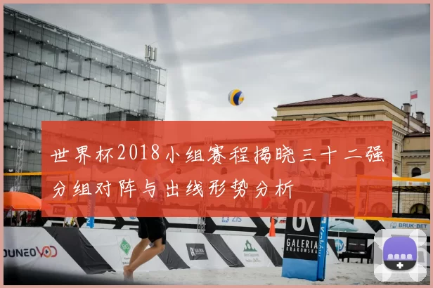 世界杯2018小组赛程揭晓三十二强分组对阵与出线形势分析