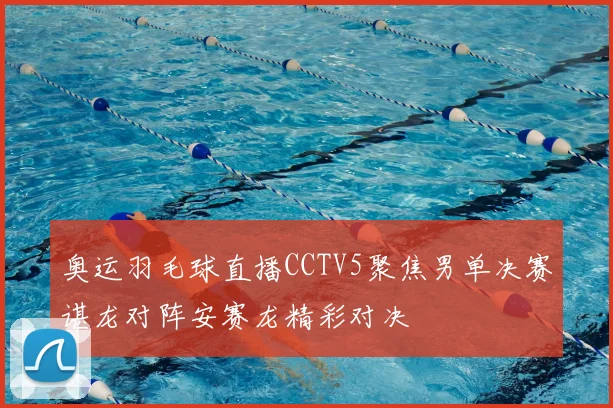 奥运羽毛球直播CCTV5聚焦男单决赛谌龙对阵安赛龙精彩对决